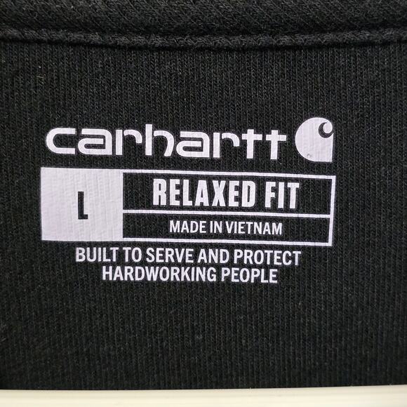 Carhartt Relaxed Fit Thermal Pullover 1/4 Zip Black Long Sleeve Great Condition - Picture 5 of 5